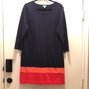 GAP Navy & Coral Shift Dress